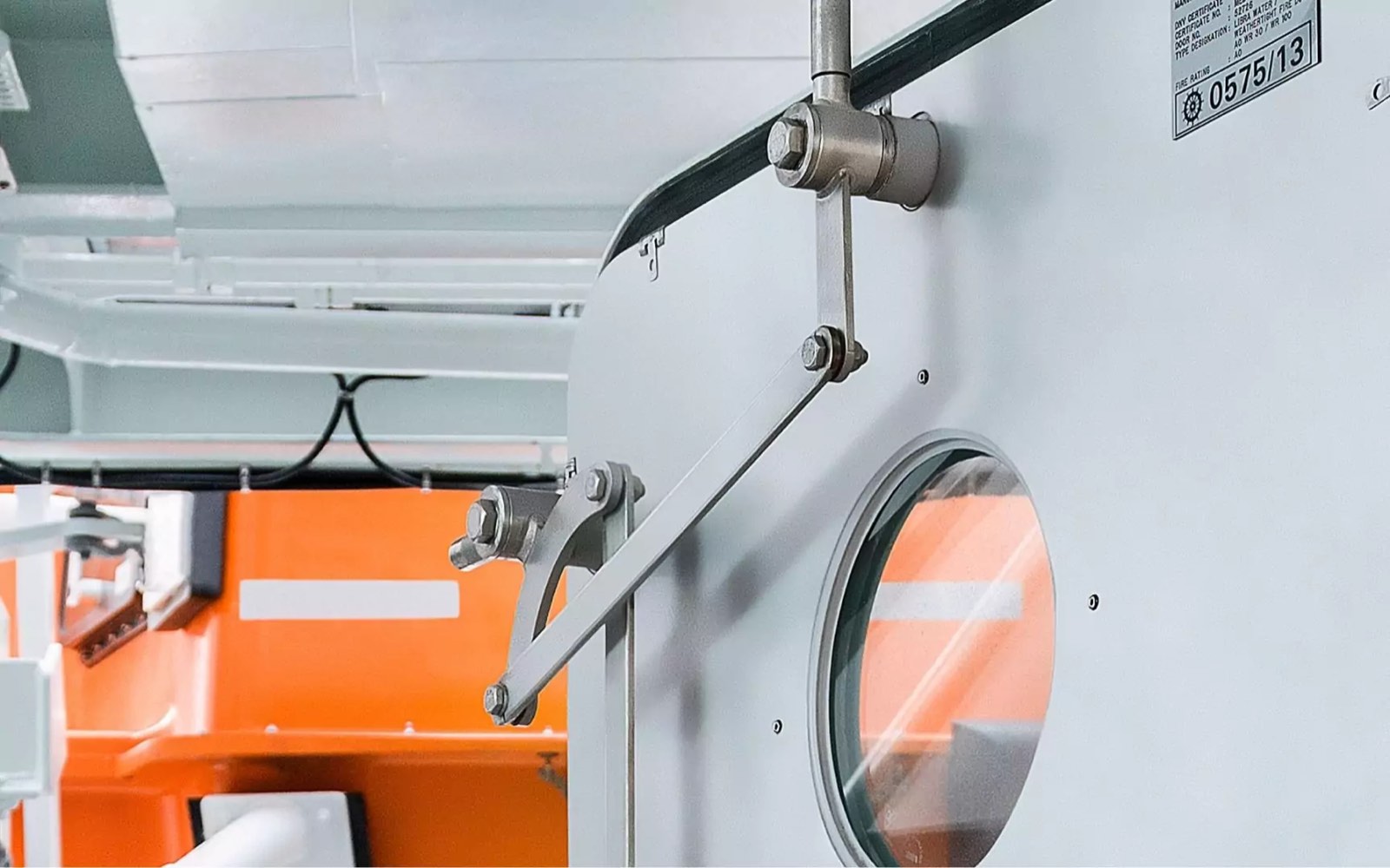 Lanos welded steel doors and hatches on board a vessel